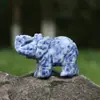 Ornatos de jade natural decorações para casa cristal cristal rosa pedra semipreciosa Dongling elefante artesanato animal Jade