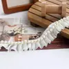 Renda com Lantejoulas Plissada de Chiffon Multicor Estilo Chanel com 2,5cm de Largura Roupas Lolita Roupas de Boneca Materiais de Decoração DIY