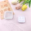 Molde de Silicona para Placa Cuadrada de Bendición de Cuatro Caracteres DIY Ping An Joy Adornos de Aromaterapia para Coche Molde para Pastel de Luna