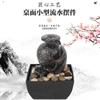 Sala de estar oficina interior escritorio fortuna decoración de agua pequeña fuente rueda feng shui fortuna bonsái artesanía regalo joyería