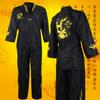 Uniforme de treinador uniforme de boxe preto adulto demonstração profissional uniforme de taekwondo masculino e feminino uniforme normal mestre uniforme malha