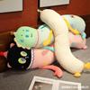 Dopamina Guisantes de Hielo Animal de Dibujos Animados Almohada Larga en Forma de S Gato Dinosaurio Niña Almohada para Piernas con Clip Cojín de Cama Almohada O