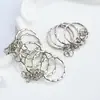 Chaveiro de metal de fábrica 25MM anel em relevo com corrente acessórios anel estampado chaveiro anel chaveiro atacado