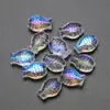 Cuentas de Cristal para Joyería Transfronteriza Colgantes Chapados con Temática Oceánica de Estrella de Mar Pez Pequeño Accesorios para Joyería DIY Pulsera Aretes Cuentas