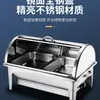 Calentador de Alimentos Eléctrico para Buffet de Hotel Baño María Estufa Cantina Comida Rápida Buffet Recipiente Aislado Olla Aislada Comercial