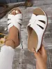 2026 Zapatos Nuevos de Talla Grande para Mujer para Comercio Transfronterizo, Pantuflas de Tacón de Cuña Estilo Europeo y Americano para Mujer, Sandalias Mecedoras para Sitio Independiente de Amazon