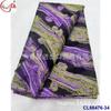 Tela brocada jacquard antigua con bordado de doble cara en hilo dorado y plateado, tela de encaje brocado africano