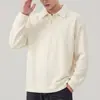 Sudadera con cuello polo para hombre Anyang, nueva colección otoño 2026, estilo retro americano, corte holgado, top casual de manga larga