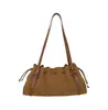 Bolso Tote Plegado Retro para Viajar para Mujer 2025 Invierno Nuevo Estilo Textura de Alta Gama Bolso de Hombro y Axila Casual y Elegante