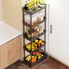 Estante de Almacenamiento para Huecos de Cocina, Carrito Estrecho de Múltiples Niveles, Gabinete de Almacenamiento Móvil con Ruedas, Organizador Estrecho para el Lado del Refrigerador