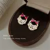 Pendientes de Lazo Rosados con Microincrustaciones de Circonita, Pendientes Dulces y Elegantes Estilo Coreano, Pendientes de Lujo Ligero de Nicho al por Mayor