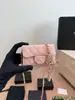 Bestseller transfronterizo 2026 bolso de hombro pequeño acolchado de cuero genuino, bolso cruzado de cadena versátil estilo moda Chanel, monedero y tarjetero
