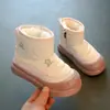 Botas de Nieve para Niñas Invierno 2026 Estilo Nuevo Zapatos de Algodón Cálidos para Niños Botines Cortos Engrosados con Felpa para Niñas Botas de Algodón para Niños