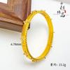 Loja de Ouro Mesmo Estilo Ouro Antigo Banhado Diamante Escovado Trevo de Quatro Folhas Fecho Pulseira Novo Estilo Chinês Trevo de Quatro Folhas Fecho Pulseira