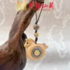 Cadena para Teléfono Móvil Colgante Caballo de Madera de Sándalo con Incrustaciones de Alambre de Cobre Yiming Xianyuan Talla en Madera Maciza Colgante Giratorio Caballo del Zodiaco