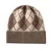 Chapéu de Cashmere para Mulheres, Touca de Tricô, Emagrecimento Facial, Quente, Chapéu de Lã Casual para Outono e Inverno, Chapéu Protetor de Orelhas para Compras, Chapéu de Tricô, Chapéu para Clima Frio