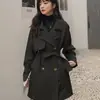 2026 Novo Estilo Coreano Toque de Luxo Comprimento Médio Popular Versátil Estilo Britânico Casaco Trench Coat da Moda Peça de Roupa Externa Feminina Primavera Outono