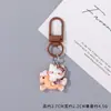 Chaveiro Pingente de Contas Perler Estampa de Leopardo Desenho Animado de Gato atacado diy Contas Fofas Caixa Surpresa Pequeno Presente Chaveiro Ornamento de Mochila