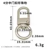 Cubo de 8.5 mm con patrón y cierre central de 1/2 pulgada, anillo cerrado de aleación de zinc, accesorio de cordón para teléfono móvil, cierre de gancho versátil