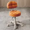 Taburete de Belleza, Taburete Giratorio Ajustable para Salón de Belleza, Taburete de Peluquería, Taburete Redondo para Barbería, Silla Redonda para Maquillaje en Casa