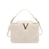 2026 Bolso Cuadrado Mini de Moda Bordado con Rejilla de Diamantes Cruzado Horizontal Bolso de Hombro Bolso de Mano de Alta Gama Bolso para Mujer