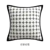 Cojín Decorativo Estilo Francés Blanco y Negro Color Crema para Sofá, Sala de Estar, Sensación de Lujo Ligero de Gama Alta, Cojín de Respaldo de Tamaño Grande