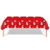 Toalha de mesa floco de neve transfronteiriça, decorações de festa, decorações de Natal, artigos festivos, árvore de Natal, toalha de mesa de plástico à prova d'água, fofa