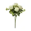 Nuevas Flores Artificiales para Ramos de Boda Festivos, Decoración del Hogar, Arreglos de Flores de Rosa para Mesas y Exhibiciones de Flores Artificiales