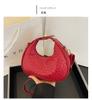 Bolso Versátil Simple de Color Sólido Retro Europeo y Americano Personalizado para Mujer 2026 Verano Nuevo Bolso de Mano Cruzado Redondo para Hombro