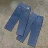 Jeans Azul Retrô para Outono e Inverno para Homens e Mulheres, Estilo de Rua Estilo Ins Y2K Reto Casual Transfronteiriço Comércio Exterior Tendência Novos Modelos