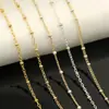 Cadena de Cuentas Bicolor Chapada en Oro de 14K/Plata de Ley Americana Cadena Suelta Cadena de Cuentas Accesorios para Joyería DIY Pulsera Collar