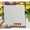 Novos adesivos brancos adesivos digitais Amor vermelho adesivos de bolha tridimensionais adesivos digitais em inglês presentes para crianças sem sacos
