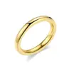 Anel de aço inoxidável moderno e estiloso para mulheres, anel de casal banhado a ouro 18K que não desbota, joia estilo coreano