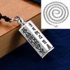 Colgante hueco de plata esterlina s990 que se puede abrir para guardar cosas, collar de botella caja gawu con mantra de seis palabras
