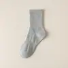 Meias finas masculinas para outono e inverno, de alta elasticidade, anti-pilling, de comprimento médio até a panturrilha, feitas de algodão de Xinjiang, resistentes a odores, absorventes de suor e com toque premium, adequadas para esportes