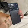 Se Transforma Instantáneamente en una Ventana de Vidrio Corning de 17 Pulgadas, Adecuado para Funda de Teléfono iPhone 17, Funda Dura Magnética Mate Anti-Caídas para Apple 16