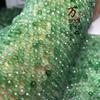 Wanya Cristal Natural Verde Cristal Fresa Corte Facetado Cara Diamante Cuentas Sueltas Semiterminado Accesorios de Joyería DIY