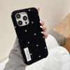 Ins Otoño e Invierno Lunares Franela Adecuado para Funda de Teléfono Móvil Apple 16promax iPhone15 Japón y Corea 14 Avanzado 13 Mujeres X