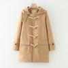 Chapéu Japonês de Inverno 2024 Fivela de Madeira Algodão Espessado Casaco de Lã Feminino Casaco Quente Venda por Atacado