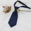 Estilo coreano cor sólida dupla pequena gravata feminina preto vinho vermelho curto camisa profissional infantil uniforme escolar gravata