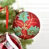 Decoración Navideña 8-10cm Bola de Vidrio Pintada Colgante Escena de Árbol de Navidad Adorno de Bola Colorida Creativa Regalo