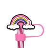 Comercio Electrónico Transfronterizo Nueva Serie Rosa Gorra de Paja Cubierta de Paja de Goma Suave de PVC Tapón a Prueba de Polvo Accesorios Decorativos Cubierta para Paja