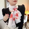 Bufanda Larga de Seda Estilo Hada de Gasa Bufanda Larga para Mujer Protección del Cuello Primavera Otoño e Invierno Bufanda Bufanda Madre Bufanda Delgada