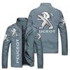 Jaqueta Externa Masculina Gola Alta Primavera e Outono Personalidade Jovem Estampa de Logo de Carro Casual Esportiva Jaqueta Baseball