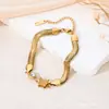 2026 Nuevo Brazalete Retro de Acero de Titanio para Mujer, Estilo Ins de Lujo Ligero con un Toque de Alta Gama, Joyería de Moda que No se Desvanece, Artículo Popular