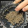 Acessórios de Nail Art com Strass Cor Champanhe Mini Pequenas Decorações Redondas de Diamante em Liga Metálica Bola de Strass Artesanal Decoração de Unha