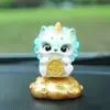 Zhuan Zhuan Le Acessórios de Carro Enfeites Criativos Práticos Pequenos Acessórios de Carro Quatro Animais Auspiciosos Console Central Interior Lembrança