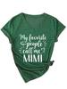 Mis Personas Favoritas Llaman Amazon Ebay Estación Independiente Elegante Casual Camiseta de Manga Corta con Cuello en V para Mujer