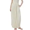 Calça Casual Longa Europeia e Americana de Duas Camadas Torcidas para Mulheres, Cobre o Quadril, Emagrecimento, Saia-Calça Esportiva de Meio Comprimento, Cintura Elástica Solta Relaxada para Fitness Yoga