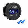 Instrumento Medidor de Voltaje para Coche y RV 12-24V Voltímetro de Batería DC Modificado Pantalla Digital LED con Múltiples Opciones de Color
